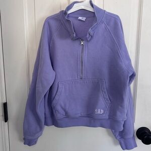 GAP Lavender Quarter-Zip Pullover Girls XXL Like New